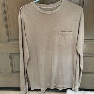 RVCA long sleeve light brown/gray color shirt.